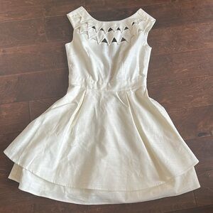 Forever 21 Womens Dress Sz XS New Off White Low Back Cutouts ST2125